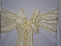 Ivory  Taffeta Sash